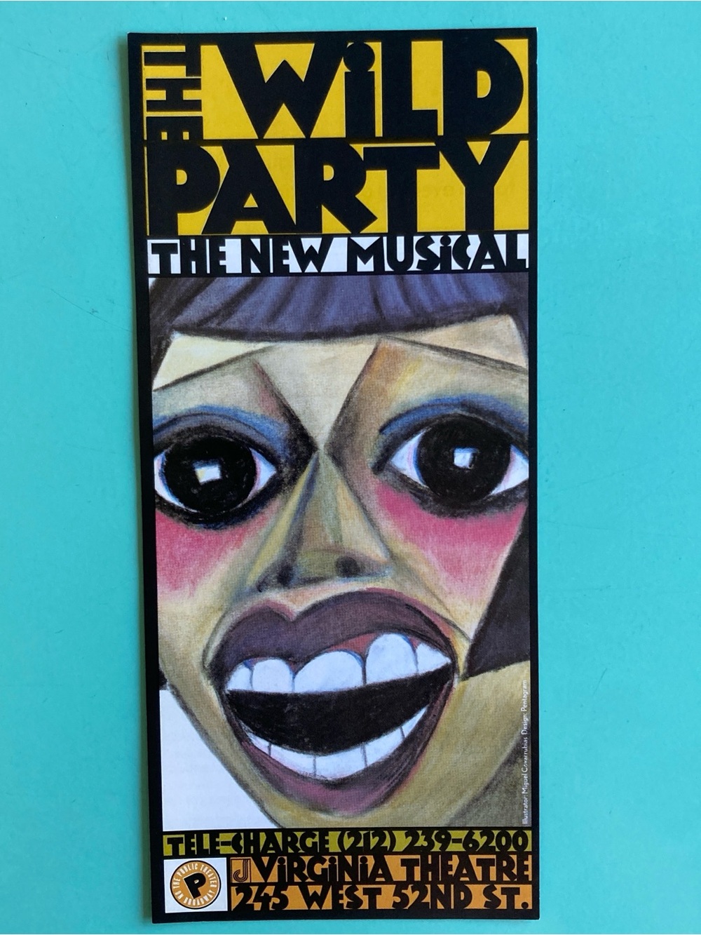 The Wild Party Flyer Toni Collette Mandy Patinkin Eartha Kitt 9X4 Broadway 2000